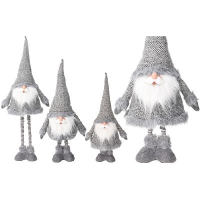 17. MIKOŁAJ NA TELESKOPOWYCH NOGACH 30X18X100CM SREBRNY