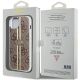8. Etui Guess IML 4G Gold Stripe na iPhone 15 Plus / 14 Plus - brązowe