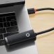 17. Baseus Lite Series zewnętrzna karta sieciowa USB Typ C - RJ-45 1Gbps (1000Mbps) czarny (WKQX000301)