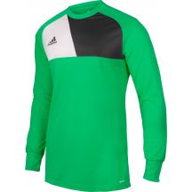 Koszulka bramkarska adidas Assita 17 M AZ5400 w kolorze zielonym, posiada ochraniacze w łokciach, ponadto została wyposażona w technologię climalite