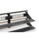2. Digitus Panel krosowy (patch panel) 19'' 48x RJ45, LSA pion, kat.6, nieekranowany, 2U, czarny, prowadnica kabli, pola opisowe