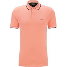 Koszulka męska Polo BOSS Paul Open Red slim fit czerwona (50506193-649)