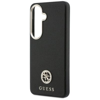 6. Etui Guess Rhinestone Round Logo MagSafe na Samsung Galaxy S26 - czarne