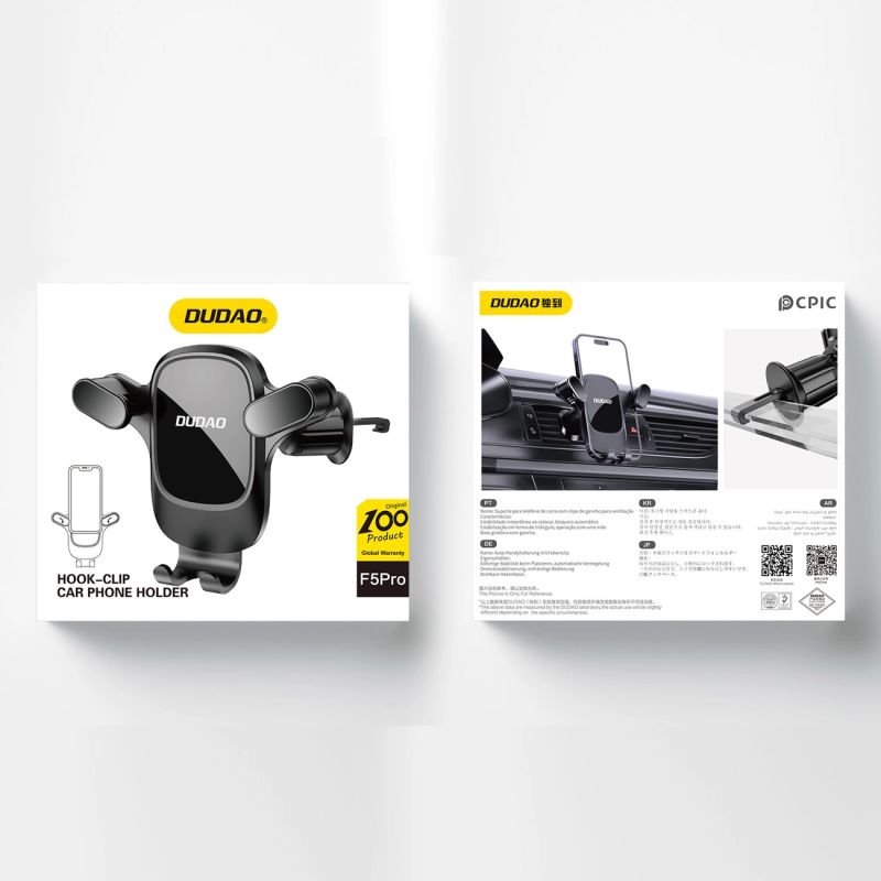 5. Uchwyt samochodowy do telefonu na kratkę wentylacyjną Dudao F5Pro - czarny