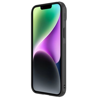 6. Nillkin CamShield Leather S Case etui iPhone 14 Plus pokrowiec z osłoną na aparat czarne