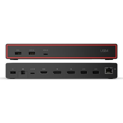 9. Lenovo ThinkPad USB4 Dock 5000 Przewodowa Thunderbolt 4 Czarny