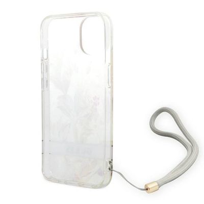6. Etui Guess Flower Strap na iPhone 14 Plus - fioletowe