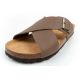 2. Bio Bio buty laczki męskie klapki profilowane skóra naturalna brązowe