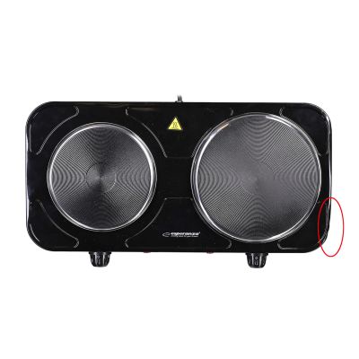 30. ESPERANZA KUCHENKA ELEKTRYCZNA YELLOWSTONE 1500W + 1000W CZARNA EKH014K
