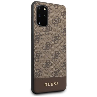 5. Etui Guess 4G Stripe Collection Samsung Galaxy S20 + - brązowe