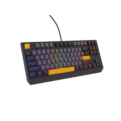 38. GENESIS Thor 230 TKL klawiatura Gaming USB + RF Wireless + Bluetooth QWERTY Czarny, Szary, Pomarańczowy