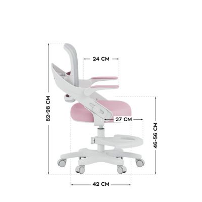 10. Fotel obrotowy Junior 4.3 Pink-Grey