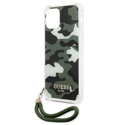6. Etui Guess Camo Collection na iPhone 12 / iPhone 12 Pro - zielone