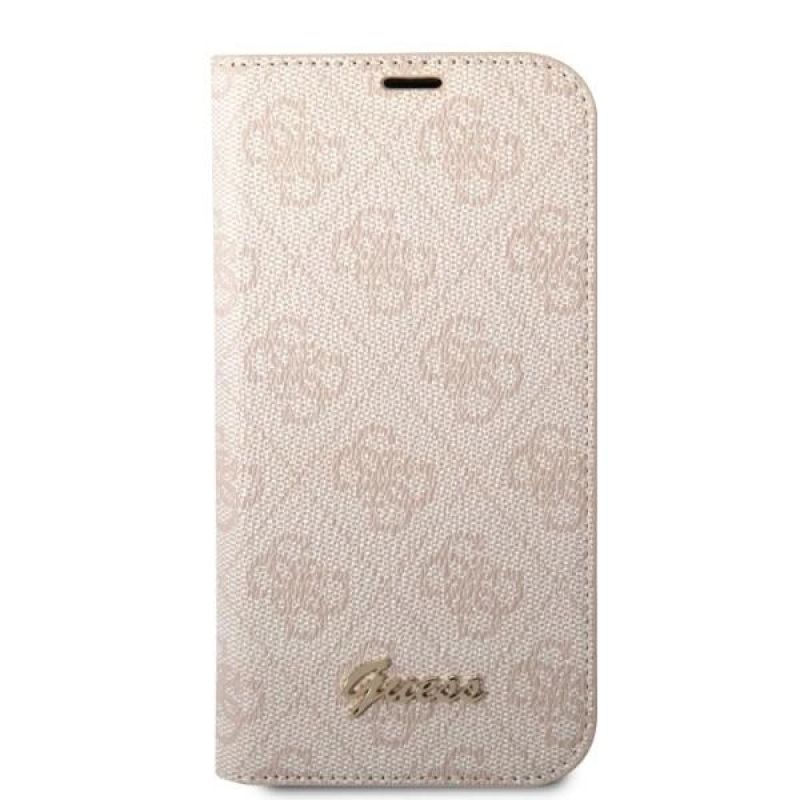 3. Guess GUBKP14SHG4SHP iPhone 14 6,1" różowy/pink book 4G Vintage Gold Logo
