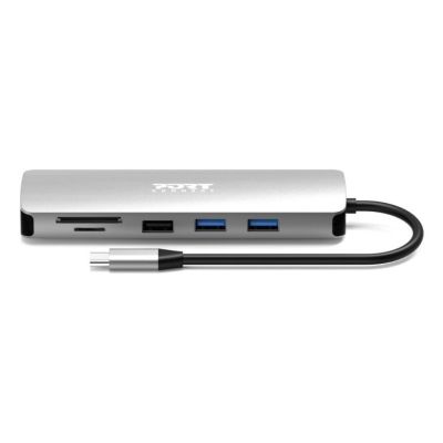 4. Port Designs 900164 stacja dokująca Przewodowa USB 3.2 Gen 1 (3.1 Gen 1) Type-C Stal nierdzewna