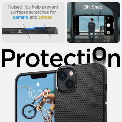 10. Etui Spigen Liquid Air na iPhone 14 - czarny mat