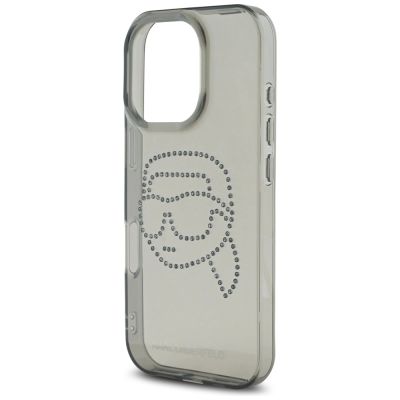 6. Etui Karl Lagerfeld IML Rhinestones Karl Head do iPhone 16 Pro czarny