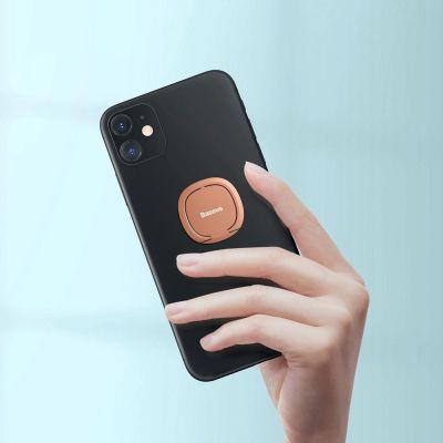 6. Baseus ultracienki samoprzylepny uchwyt ring podstawka do telefonu różowy (SUYB-0R)