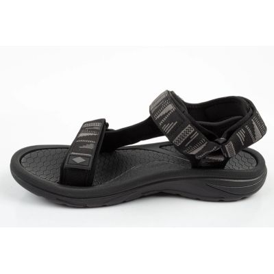 3. Lee Cooper buty męskie sandały na rzepy na lato na plażę lekkie czarne