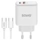 SAVIO ŁADOWARKA SIECIOWA 20W + KABEL QUICK CHARGE POWER DELIVERY 3.0 BIAŁA LA-13