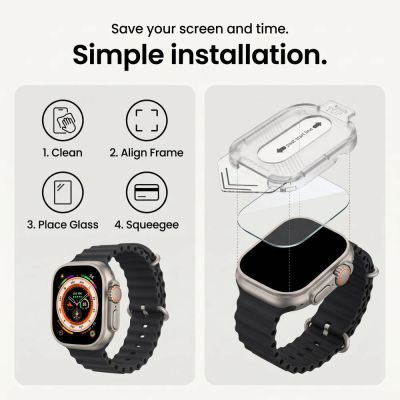 16. Szkło hartowane Tech-Protect Easy Set+ 2-pack na Apple Watch Ultra 1 / 2 49 mm - przezroczyste