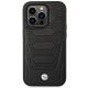 3. Etui BMW Leather Seats Pattern MagSafe na iPhone 14 Pro Max - czarne
