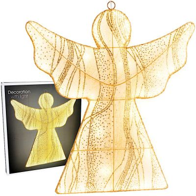 ANIOŁ DEKORACYJNY DO ZAWIESZENIA 48CM 236LED