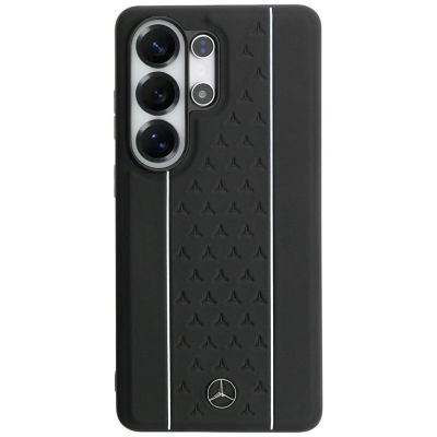 3. Etui Mercedes Laurel Leaves Vertical Stripes MagSafe na Samsung Galaxy S26 Ultra - czarno-białe