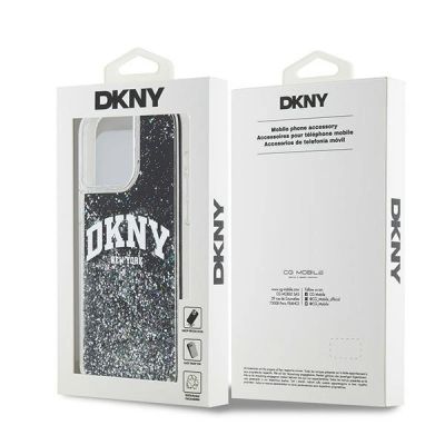 8. Etui DKNY Liquid Glitter Big Logo na iPhone 15 Pro Max - czarne