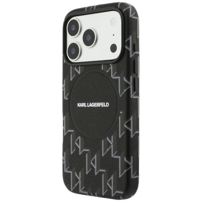 2. Etui Karl Lagerfeld Monogram logo MagSafe na iPhone 17 Pro Max - czarne
