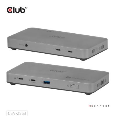 6. CLUB3D CSV-2563 stacja dokująca Thunderbolt 5 Srebrny