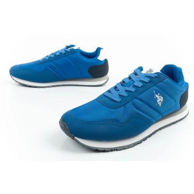 8. U.S Polo Assn buty sportowe sneakersy męskie modne wygodne niebieskie