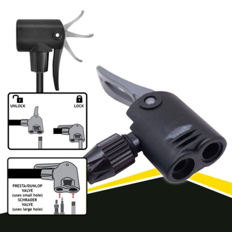 9. POMPKA WARSZTATOWO ROWEROWA DUNLOP 230PSI (16BAR) Z MANOMETREM ŻÓŁTY