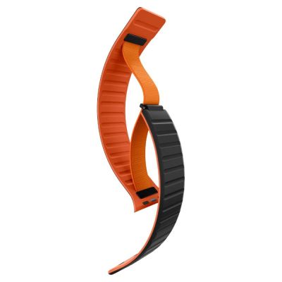 5. Pasek Spigen Athlex Air M na Apple Watch 44 / 45 / 46 / 49 mm - czarno-pomarańczowy