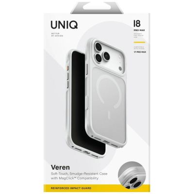 7. Etui UNIQ Veren Magclick Charging na iPhone 18 Pro Max / 17 Pro Max - białe