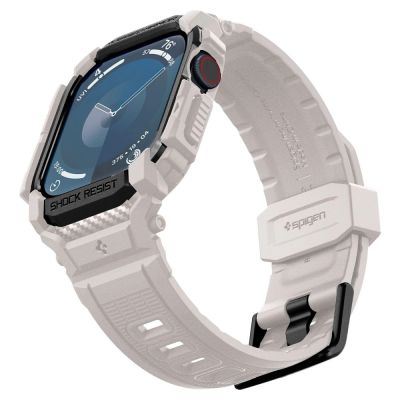6. Pasek Spigen Rugged Armor ”Pro” na Apple Watch 10 (46 MM) - beżowy