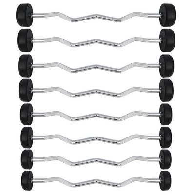 24. Sztanga/gryf stały łamany gumowany HMS GSL-10 10 kg