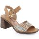 4. Sandały damskie na słupku plecionki beżowe M.Daszyński MR24125-4