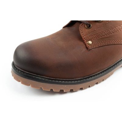 16. Wrangler Arch buty męskie sztyblety trzewiki eleganckie skórzane ciemny brąz