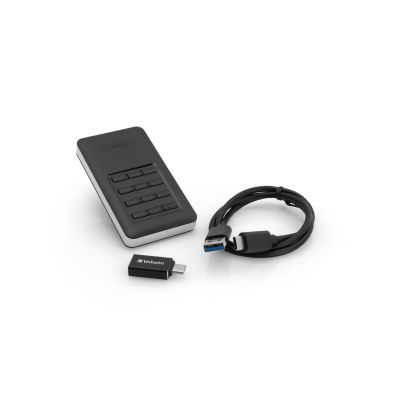 3. Verbatim Store'n'Go 256 GB USB Type-C 3.2 Gen 1 (3.1 Gen 1) Czarny, Srebrny