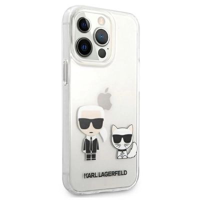 4. Etui Karl Lagerfeld Transparent Karl & Choupette na iPhone 13 Pro / 13 - przezroczyste