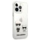 4. Etui Karl Lagerfeld Transparent Karl & Choupette na iPhone 13 Pro / 13 - przezroczyste