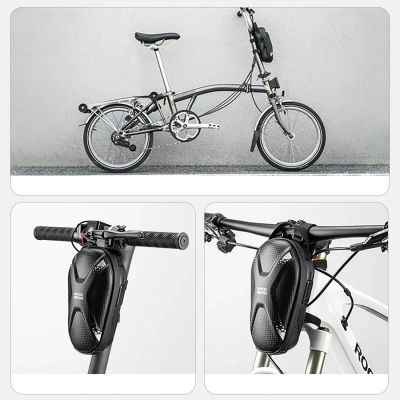 5. Torba Rockbros 3011006301 na kierownicę roweru lub hulajnogi 1,3 l - czarna