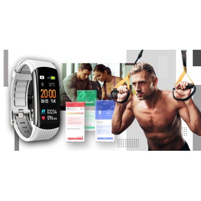 6. Smartwatch GIEWONT Czarno Biały 2 Paski GW200-2