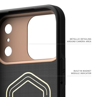 7. UAG Fibr Armr MagSafe - etui do iPhone 17 Pro Max kompatybilne z MagSafe (kevlar graphite / bronze)