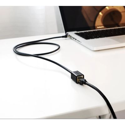 13. Kabel Ugreen NW112 11283 sieciowy Ethernet RJ45 (żeński) - RJ45 (męski) F/UTP Cat. 6 1 Gbps 5m - czarny