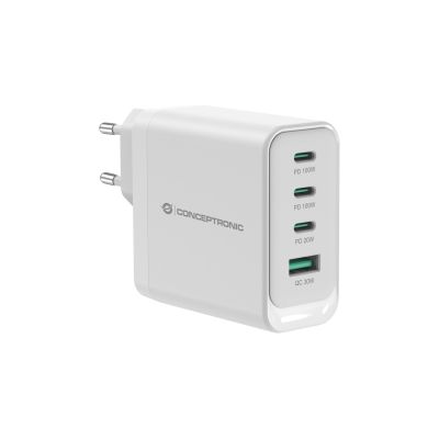6. Conceptronic ALTHEA22W100 ładowarka do urządzeń przenośnych Uniwersalne Biały Prąd przemienny Szybkie ładowanie Wewnętrzna