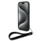 6. Etui DKNY Wrist Strap Stock Logo na iPhone 14 / 15 / 13 - czarne
