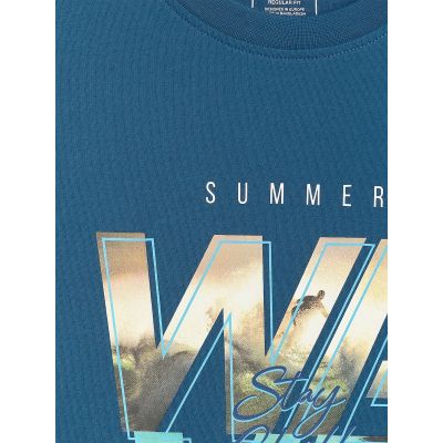 6. T-shirt regular z nadrukiem męski 4F 4FRSS26TTSHM4306-46S