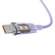 5. Kabel Baseus Explorer 100W USB-A - USB-C z inteligentnym czujnikiem temperatury 1m - fioletowy